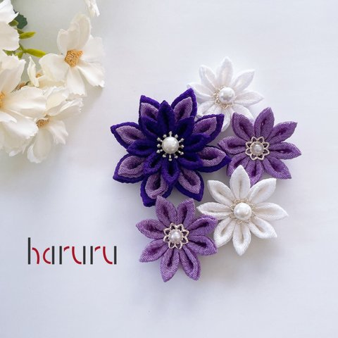 つまみ細工 藤の花 - ヘアアクセサリーの人気通販 | minne 国内 つまみ細工 藤の花 - ヘアアクセサリーの人気通販 | minne 国内