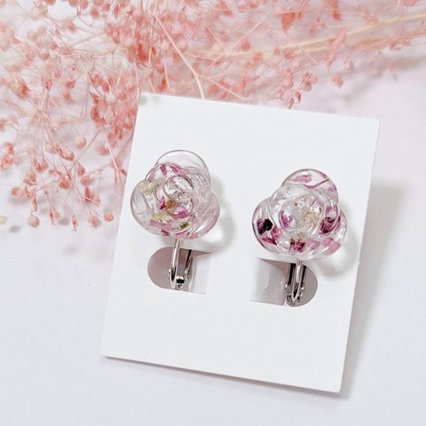 薔薇 🌹 の シルバー ピアス イヤリング アクセサリー