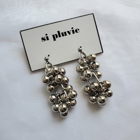 MINI silver metal balls / ミニ シルバー メタルボール ピアス イヤリング