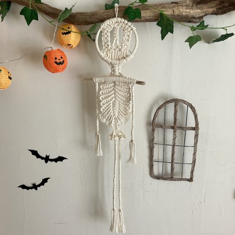 macrame "halloween  skeleton "  ハロウィン　スケルトン