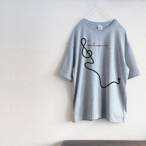 カモフラージュ　音符Tシャツ（グレー）