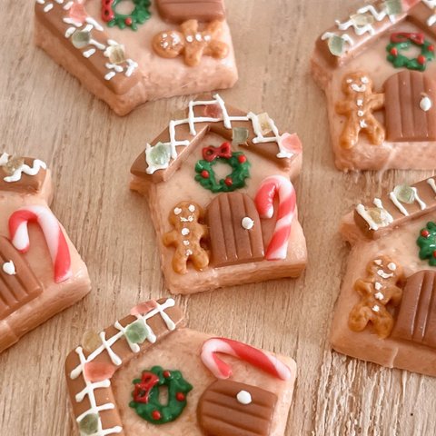 お菓子の家クッキー　クリスマス　パーツ