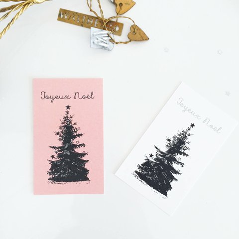 N-03 messagecard ★ tree Joyeux Noël 計24枚　メッセージカード　クリスマス