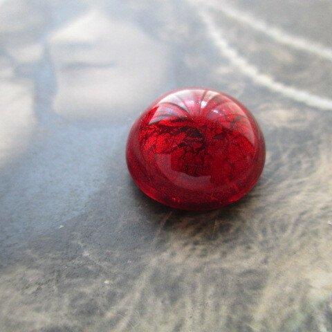  *♥*Venezian Glass Cabochon Round Rosso*♥*