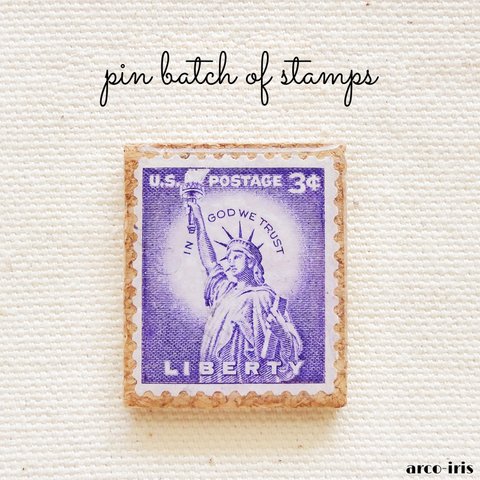 切手のピンバッチ◆アメリカ