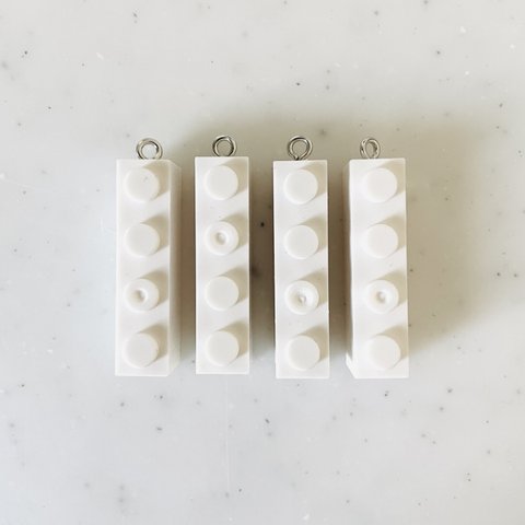 White Stick Block Pendant Tops