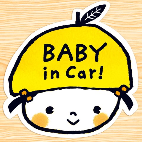 BABY IN CAR マグネットステッカー(ベイビーゆずちゃん）