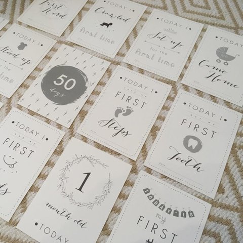 baby  milestone cards