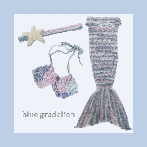 mermaid costume ~ M / blue gradation ~