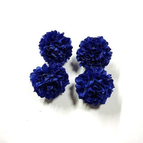 ミニミニピンポンマム  ダークブルー 合計4個   造花(写真より暗いブルーです)