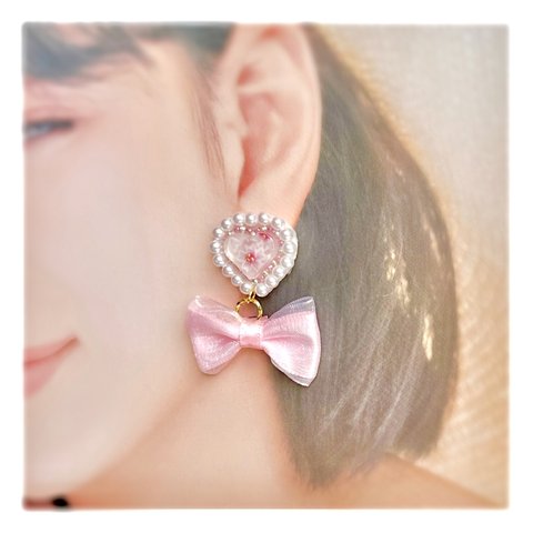 Earrings Princess Sakura Heart