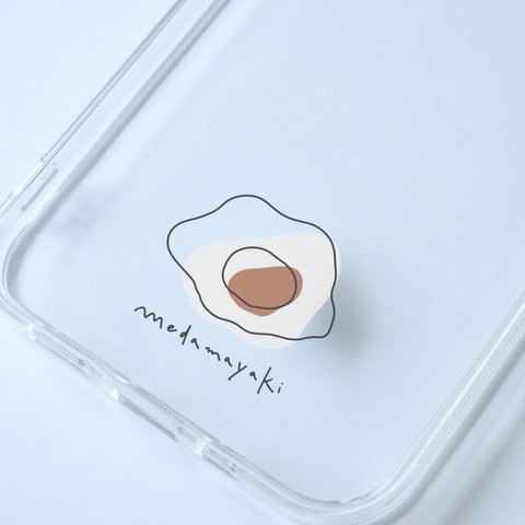 目玉焼き　medamayaki/mplant　スマホケース　iPhoneケース　クリアケース　ソフトケース　シンプル