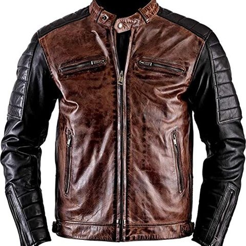 羊革・黒と茶色のライダースジャケット Black and Brown Rider Jacket