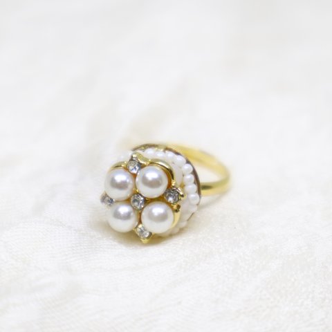 ［Ring］Pearl and bijoux vintage ring R#19