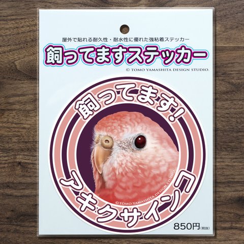 アキクサインコ 飼ってますステッカー