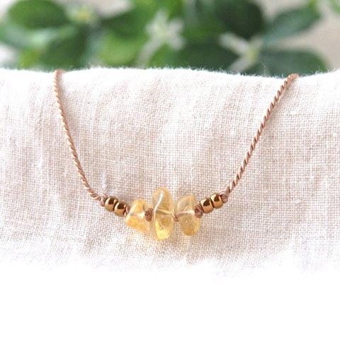 Chip Short Necklace（シトリン）