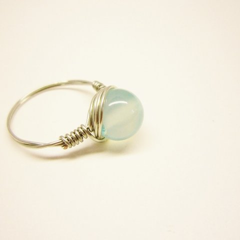 Sea　Blue　Wire　Ring 