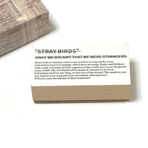 海外・英字スタンプ   （stray birds）はんこ　ハンコ　コラージュ　手帳　