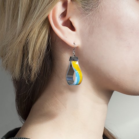 STRAPピアス/イヤリング (yellow blue)