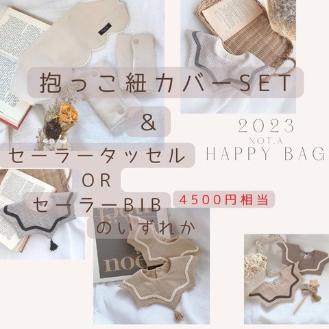 【数量限定】Happy bag 2023 福袋 "激得 激安" 抱っこ紐カバー スタイ 男の子スタイ 女の子スタイ　送料無料