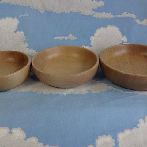 朴の木の豆皿３枚セット
