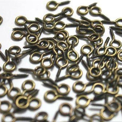 ヒートン10mm【100個】金古美