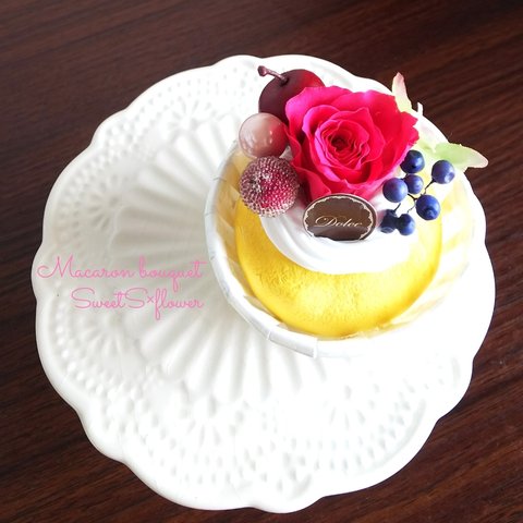 プチギフトにオススメ♡カップケーキフラワー🌹フランボワーズ クリアケース入り