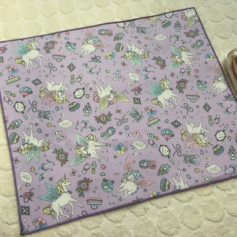 ユニコーン  紫 ランチョンマット　ランチマット25×30 ☆入園入学☆