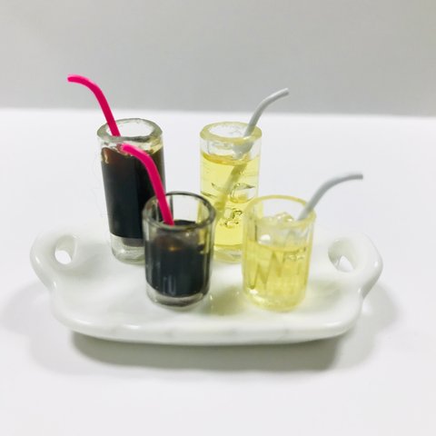 宅カフェ ミニチュア  ドリンク＆トレー セット