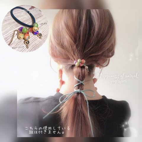 《お嫁入り*1》ヘアアクセサリー✧カラフルマーブルのお洒落アクセサリー🌈