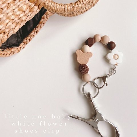 white flower series シューズクリップ　マルチクリップ