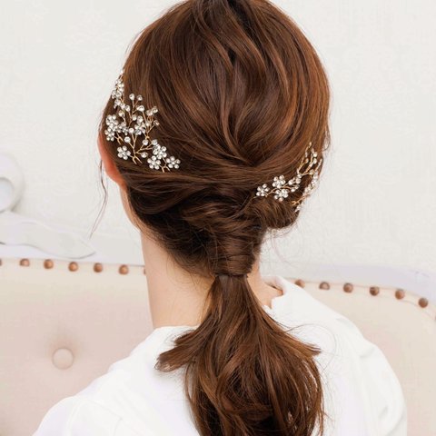 TS822　ヘアピン ウェディング　ブライダル　花嫁　ヘッドアクセサリー　成人式　結婚式飾り 結婚式　前撮り　花嫁　フォトウェディング　　和装