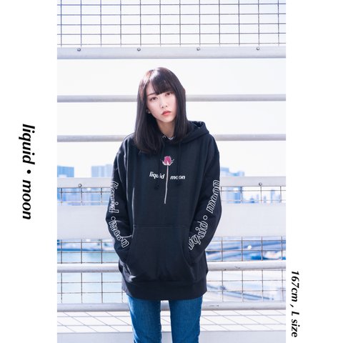 「Everlasting Flower.Rose-hoodie.BLACK03-F」