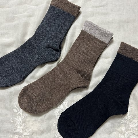 ラムウール　ゴム無し３足セット♡　　SALE