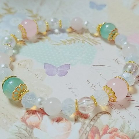 ゆめかわいいプリンセス系♡キラキラブレスレット