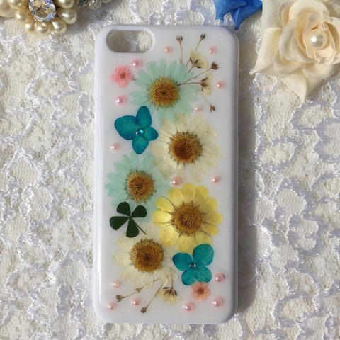 押し花iPhone5cケース ドライフラワー スマホケース 押し花ケース