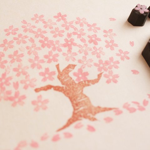 【春のはんこ】満開の桜