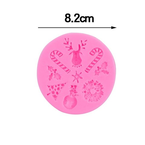 クリスマス サンタ 鹿 杖 雪だるま シリコンモールド レジン型 1個