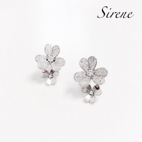 グルーデコ   flowersシルバーピアス