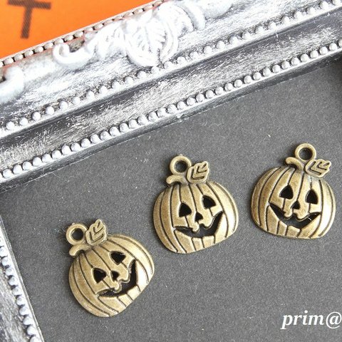 ♡再販♡【金古美8個セット】 パンプキンチャーム ジャックオーランタン 【ハロウィン】