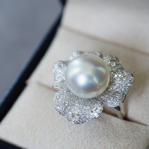 「品質」K18 天然アコヤ真珠　可愛　華奢　愛情　天然ダイヤモンド