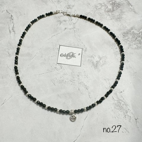 no27 onyx NICO charm necklace       オニキス×silver925