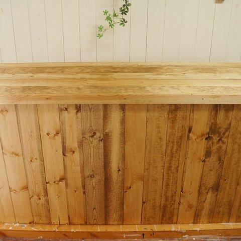 【什器】木製板壁テーブル
