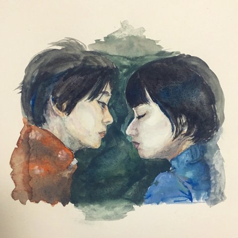 似顔絵  水彩画