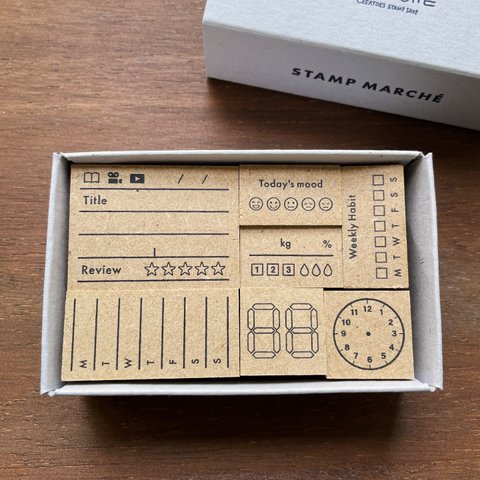 手帳スタンプBOX 02 （kit-004）はんこ ハンコ スタンプ スケジュール帳 ライフログ 記録