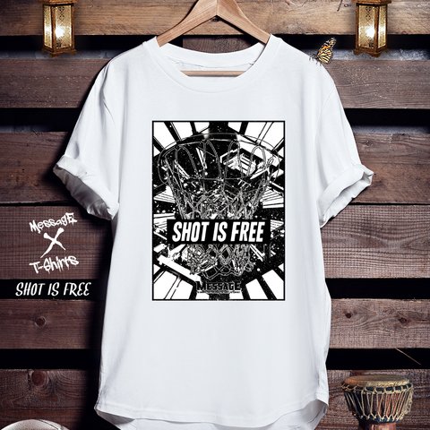 バスケTシャツ「SHOT IS FREE」