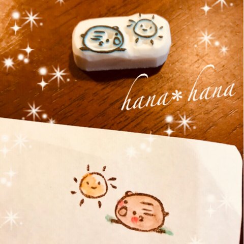 消しゴムはんこ【ハムスター♡お昼】