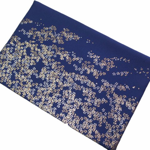 ランチョンマット　金彩の青　テーブルクロス可　経机敷き１８号（２９×44）