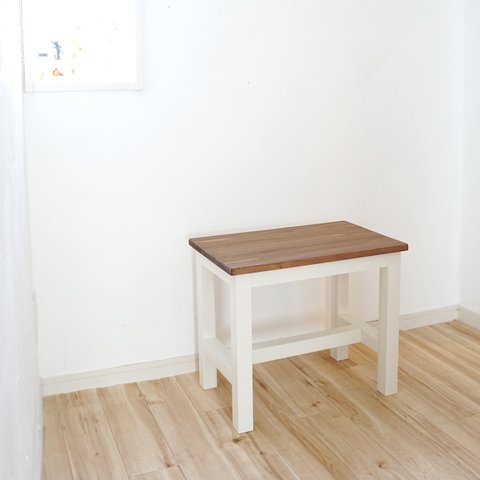 国産無垢材のベンチ / スツール / サイドテーブル [座面蜜蝋ワックス仕上げ] スツール bench    
