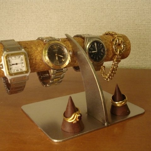 ホワイトデーに　腕時計スタンド　木製リングスタンド付き（未固定） ak-design
